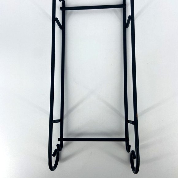 Pfaltzgraff Evening Sun Sled Server Rectangle Tray and Iron Stand Sunflowers - Picture 6 of 7